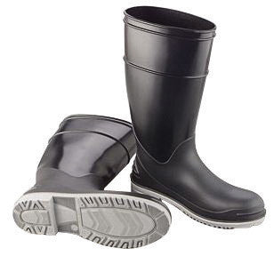 Onguard Industries 89682-8 Size 8 Goliath Black Polyblend Chemical Resistant Knee Boots With Power-Lug Outsole, Steel Toe And Removable Insole (1/PR)