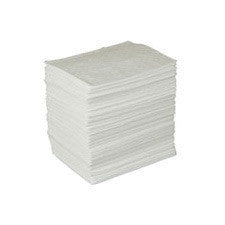 Radnor 64055731 15" X 17" Light Weight Oil Sorbent Pads Perforated At 7 1/2" (1/EA)