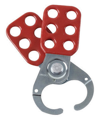 Brady 65375 Red Vinyl Coated High Tensile Steel Lockout Hasp With 1'' Jaw (1/EA)