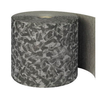 Brady BM15 15'' X 150' SPC BattleMat Gray 2-Ply Polypropylene Double Perforated Heavy Duty Camoflage Sorbent Roll, Perforated Every 12'' And Up The Center (1 Roll)