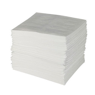 Brady ENV300 15'' X 19'' SPC ENV White 1-Ply Meltblown Polypropylene Economy Medium Weight Sorbent Pad (100 Per Bale) (1 Bale)