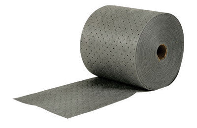 Brady MRO15-DP 15'' X 150' SPC MRO Plus Gray 3-Ply Meltblown Polypropylene Dimpled Heavy Weight Sorbent Roll, Perforated Every 12'' And Up The Center (1 Per Box) (1 Roll)