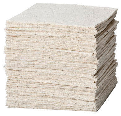 Brady RFODP100-B 15'' X 19'' Re-Form White 80% Natural Cotton Fiber Heavy Weight Sorbent Pad (100 Per Bag) (1 Bale)