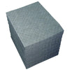 Brady UXT200 15'' X 19'' SPC UXT Dark Gray 3-Ply Meltblown Polypropylene Dimpled Perforated Double Sided Xtra Tough Low Linting Light Weight Sorbent Pad (200 Per Case) (1 Bale)