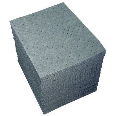 Brady UXT100 15'' X 19'' SPC UXT Dark Gray 3-Ply Meltblown Polypropylene Dimpled Perforated Double Sided Xtra Tough Low Linting Heavy Weight Sorbent Pad (100 Per Bale) (1 Bale)