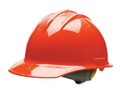 Bullard 30HOR Hi-Viz Orange Class E or G Type I Classic C30 3000 Series HDPE Cap Style Hard Hat With 6-Point Ratchet Suspension, Accessory Slots, Chin Strap Attachment And Absorbent Cotton Brow Pad (1/EA)