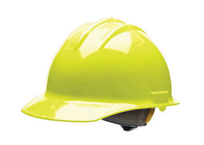 Bullard 30HYR Hi-Viz Yellow Class E or G Type I Classic C30 3000 Series HDPE Cap Style Hard Hat With 6-Point Ratchet Suspension, Accessory Slots, Chin Strap Attachment And Absorbent Cotton Brow Pad (1/EA)