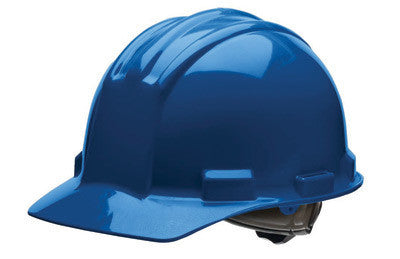 Bullard 51KBR Kentucky Blue Class E or G Type I Standard S51 5100 Series HDPE Cap Style Hard Hat With 4-Point Flex-Gear Ratchet Suspension, Accessory Slots, Chin Strap Attachment, Rain Trough And Absorbent Polyester Brow Pad (1/EA)