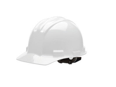 Bullard 51WHP White Class E or G Type I Standard S51 5100 Series HDPE Cap Style Hard Hat With 4-Point Flex-Gear Pinlock Suspension, Accessory Slots, Chin Strap Attachment, Rain Trough And Absorbent Polyester Brow Pad (1/EA)