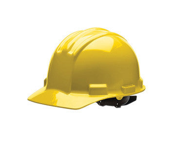 Bullard 51YLP Yellow Class E or G Type I Standard S51 5100 Series HDPE Cap Style Hard Hat With 4-Point Flex-Gear Pinlock Suspension, Accessory Slots, Chin Strap Attachment, Rain Trough And Absorbent Polyester Brow Pad (1/EA)