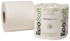 WAUSAU PAPER 54000 ECOSOFT TOILET TISSUE 2PLY UNIVERSAL 4-3/8 X 3-3/4 96EA/CS (96 PER CASE)