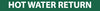 NMC C1293G-PIPEMARKER, HOT WATER RETURN, 1X9, 1/2 LETTER, PS VINYL (PAK OF 25)