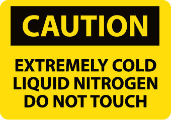 NMC C479AB-CAUTION, EXTREMELY COLD LIQUID NITROGEN DO NOT TOUCH, 10X14, .040 ALUM (1 EACH)