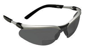 3M 11378-00000 BX 2.0 Diopter Safety Glasses With Silver Black Nylon Frame And Gray Polycarbonate Anti-Fog Lens (1/EA)