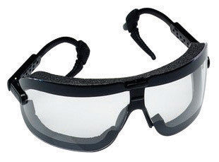 3M 16420-00000 Fectoggles Large Impact Dust Goggles With Black Adjustable Temple Foam Lined Frame And Clear DX Anti-Fog Hard Coat Lens (1/EA)