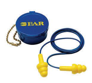 3M 340-4002 Multiple Use UltraFit Triple-Flange Elastomeric Polymer Corded Earplugs With Vinyl Cord (1 Pair Per Case, 50 Pair Per Box) (50/PR)