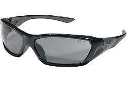 Crews FF122 ForceFlex Safety Glasses With Opaque Black Thermo Plastic Urethane Frame, Gray Polycarbonate Duramass Anti-Fog Anti-Scratch Lens And Black Temple Sleeve (1/EA)