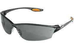 Crews LW212AF Law 2 Safety Glasses With Smoke Nylon Frame, Gray Polycarbonate Duramass Anti-Fog Anti-Scratch Lens And TPR Nose Pad And Orange Temple Sleeve (1/PR)