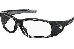 Crews SR110 Swagger Safety Glasses With Black Polycarbonate Frame And Clear Polycarbonate Duramass Anti-Scratch Lens (1/EA)