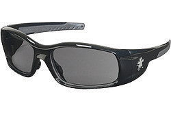 Crews Swagger Safety Glasses With Black Polycarbonate Frame And Gray Polycarbonate Duramass Anti-Scratch Lens (1/EA)