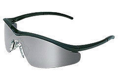 Crews T1117 Triwear Safety Glasses With Onyx Nylon Frame, Silver Mirror Polycarbonate Duramass Anti-Fog Anti-Scratch Lens And Carrying Case And Breakaway Cord And Black Temple Sleeve (12/EA)