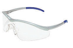 Crews T1140AF Triwear Safety Glasses With Steel Nylon Frame, Clear Polycarbonate Duramass AF4 Anti-Fog Anti-Scratch Lens And Carrying Case And Breakaway Cord And Black Temple Sleeve (1/EA)