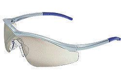 Crews T1149AF Triwear Safety Glasses With Steel Nylon Frame, Clear Indoor/Outdoor Mirror Polycarbonate Duramass AF4 Anti-Fog Anti-Scratch Lens And Carrying Case And Breakaway Cord And Black Temple Sleeve (12/EA)