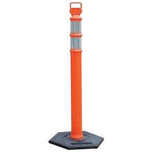 Cortina Safety Products 03-734 45" Orange Polyethylene Easy Grab Flared Delineator Post With (2) 3" Hi-Intensity Stripes (1/EA)