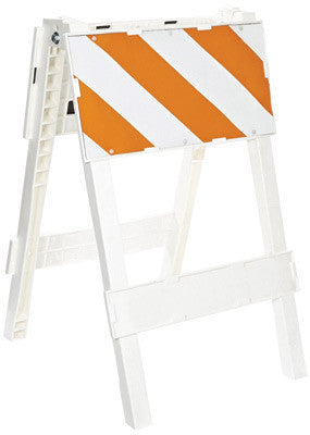 Cortina Safety Products 97-01-001 Group 24" X 12" Orange And White Plastxx Type 1 Traffice Barricade With Engineer Grade Sheeting (1/EA)