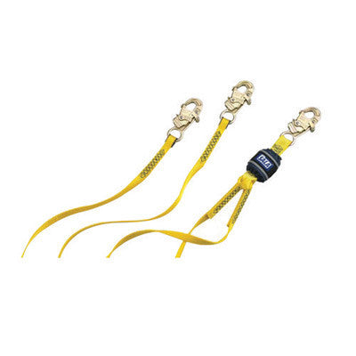 DBI/SALA 1246022 6' EZ-Stop 3/4" Polyester Web Twin-Leg 100% Tie-Off Shock Absorbing Lanyard With Self-Locking Snap Hook At Each End (1/EA)