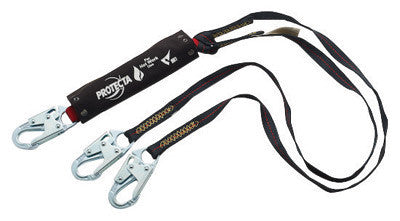 DBI/SALA 1340187 6' Protecta PRO Pack Hot Works Kevlar Web Twin-Leg 100% Tie-Off Shock-Absorbing Lanyard With Snap Hooks At Each End (1/EA)