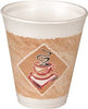 Dart Container 12X16G THERMO-GLAZE CAFE G STYROFOAM COFFEE CUPS, RED/BROWN/BLACK, 12 OZ., 1,000 PER CASE (1 CASE)