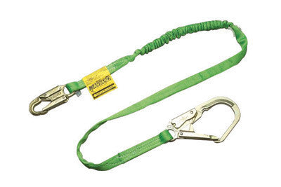 Miller 219TWRS/6FTGN by Honeywell 219TWRS/6FTGN 6' Manyard HP Polyester Web Single-Leg Shock-Absorbing Green Lanyard With 3/4" Locking Snap Hook And 2 1/2" Locking Rebar Hook (1/EA)