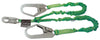 HONEYWELL MILLER 231M-Z7/6FTGN Shock-Absorbing Lanyard: Tubular Webbing, Steel Snap Hook, Steel Snap Hook, 2 Legs