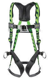 Miller ACF-QCDUG by Honeywell Large/X-Large DuraFlex AirCore Green Harness With Front, Back And Side D-Rings, Quick-Connect Chest Strap Buckle And Leg Strap Buckle And Steel Hardware