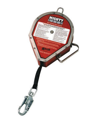 Miller RL50PZ750FT by Honeywell 50' MightyLite Self-Retracting 1'' Polyester Web Lifeline With Tagline And Carabiner, ANSI Z359 (1/EA)