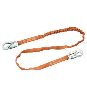 Miller T5121/6FTAF by Honeywell T5121/6FTAF 6' Titan Polyester Web Tubular Twin-Leg Shock-Absorbing Lanyard With (3) 3/4" Locking Snap Hooks (1/EA)