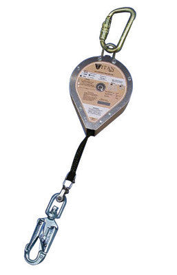 Miller TRW/20FT by Honeywell 20' Titan 1" Polyester Web Self-Retracting Lanyard With Carabiner And Locking Swivel Snap Hook (aluminum And Stainless Steel Housing) (1/EA)