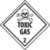 NMC DL133AL-DOT SHIPPING LABELS, TOXIC GAS 2, 4X4, PS PAPER (1 ROLL)