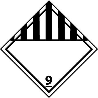 NMC DL50ALV-DOT SHIPPING LABEL, MISCELLANEOUS DANGEROUS GOODS 9, 4X4, PS VINYL (1 ROLL)