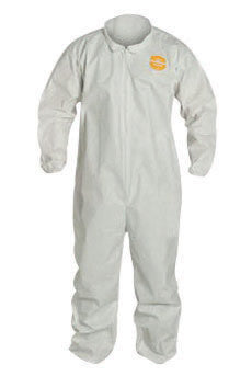 DuPont NG125SWH2X002500 2X White Safespec 2.0 10 mil ProShield NexGen Disposable Coveralls With Front Zipper Closure, Laydown Collar And Set Sleeves (25 Per Case, 1 Case)