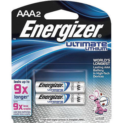 Energizer L92BP-2 Ultimate e2 1.5 Volt AAA Cylindrical Lithium Battery (2 Per Card) (1/PK)