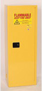 Eagle 1923 24 Gallon Yellow Space Saver 18 Gauge Steel Safety Storage Cabinet With (1) Manual Close Doors, (3) Shelves, (2) Vents, Warning Labels And 3-Point Latch System (For Flammable Liquids) (1/EA)