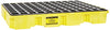 Eagle 1632 26 1/4" X 51 1/2" X 6 1/2" Yellow HDPE 2-Drum Modular Spill Containment Platform With 30 Gallon Spill Capacity Without Drain  (1/EA)