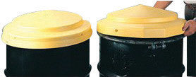 Eagle 1666 23" X 5" Yellow HDPE Closed Head Drum Cover (6/EA)