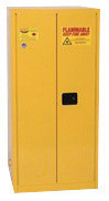 Eagle 1962 60 Gallon Yellow 18 Gauge Steel Safety Storage Cabinet With (2) Manual Close Doors, (2) Shelves, (2) Vents And 3-Point Latch System (For Flammable Liquids) (1/EA)