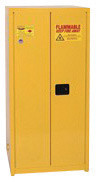 Eagle 6010 60 Gallon Yellow 18 Gauge Steel Safety Storage Cabinet With (2) Self-Closing Doors, (2) Shelves, (2) Vents And 3-Point Latch System (For Flammable Liquids) (1/EA)