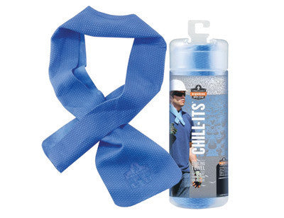 Ergodyne 12418 4" X 29 1/2" Blue Chill-Its 6603 Advanced PVA Evaporative Cooling Towel Band (1/EA)