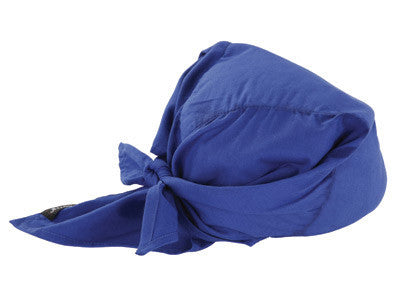 Ergodyne 12587 Solid Blue Chill-Its 6710CT Advanced PVA Evaporative Cooling Triangle Hat With Tie Closure And Towel (1/EA)