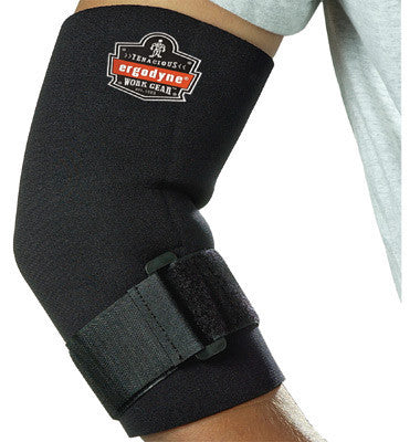 Ergodyne 16583 Medium Black ProFlex 655 Neoprene Ambidextrous Elbow Sleeve With Hook And Loop Closure And Adjustable Cinch Strap (1/EA)